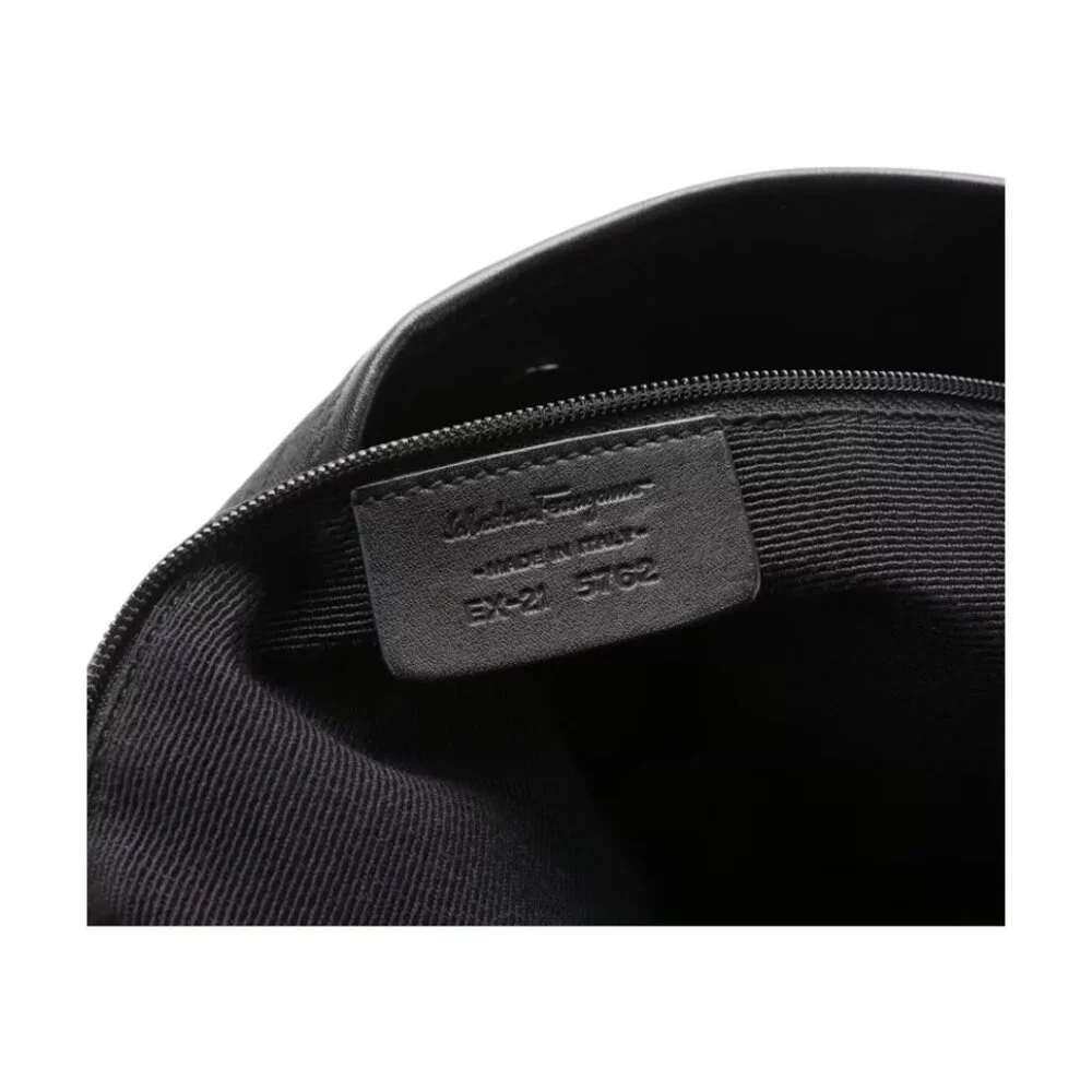 Salvatore Ferragamo Gancini Canvas Shoulder Bag - Picture 6 of 14